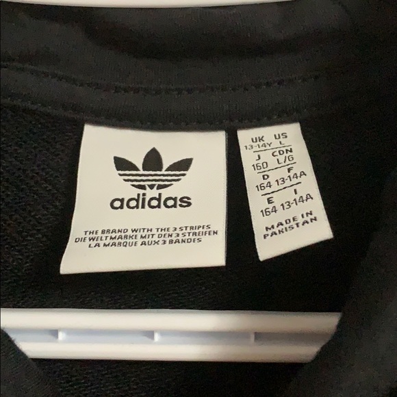 Boys black adidas trefoil hoodie - Picture 2 of 3